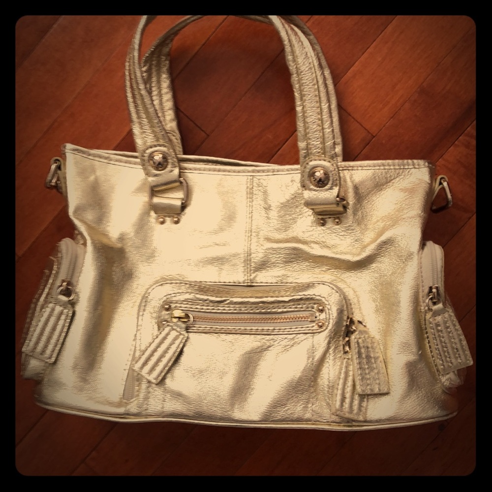 The SAK gold leather bag